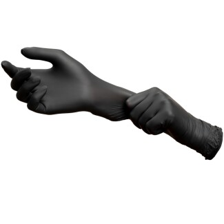 MAEX0212 - QNUBU - GUANTI PROFESSIONALI IN NITRILE NERI | LISCIO TAGLIA M - 300 GUANTI