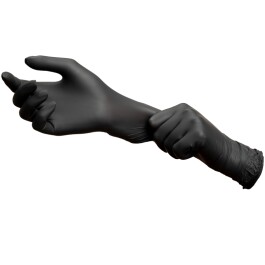 MAEX0213 - QNUBU - GUANTI PROFESSIONALI IN NITRILE NERI | LISCIO TAGLIA L - 300 GUANTI