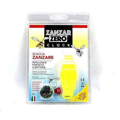 28ORPOSZ - ZANZARZERO CLOCK SCACCIA ZANZARE PORTATILE A SUONI AD ALTA FREQUENZA