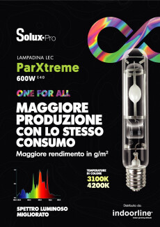 612328 - SOLUX PRO - LAMPADA PARXTREME CMH FULL SPECTRUM | 600W 3100K E40 PER BALLAST ELETTRONICI