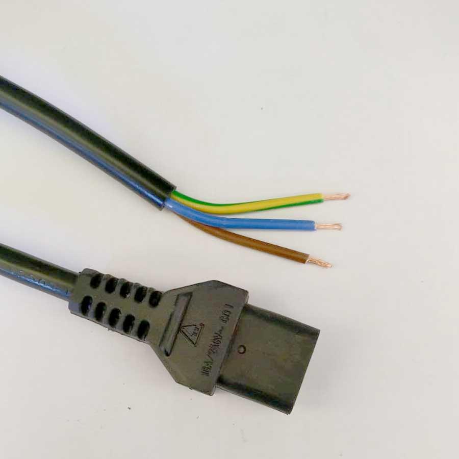 CAH0515CO - CAVO ELETTRICO 3X1,5 LUNGHEZZA 1,5M CON CONNESSIONE IEC FEMMINA E FILI SGUAINATI