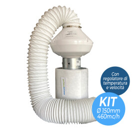KVENT150UN - KIT DI ASPIRAZIONE E FILTRAGGIO 150UN | Ø150mm - 460mc/h