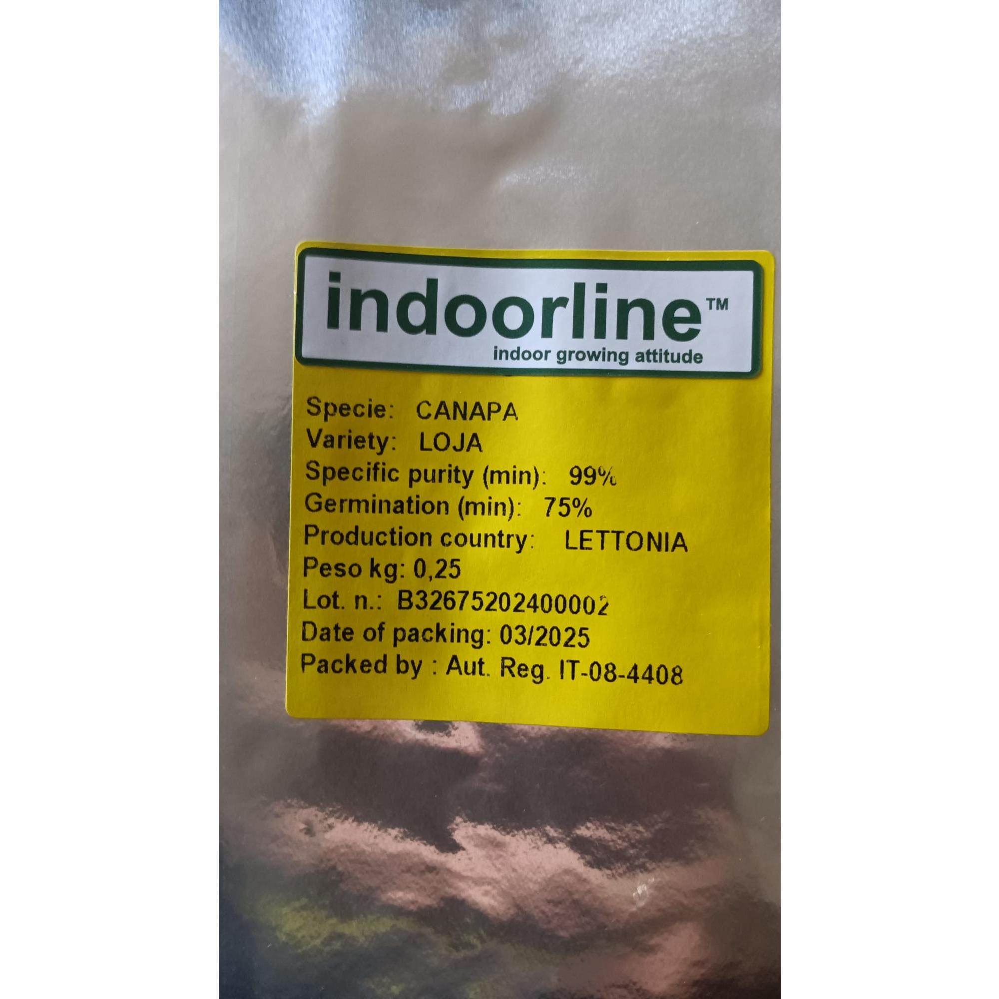 LOJA250 - SEMI DI CANAPA VARIETA' LOJA CE | 0,250 Kg