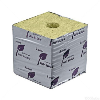 HUGOBOX48 - GRODAN - HUGO CUBETTI DI LANA DI ROCCIA CON FORO BOX DA 48pz | 15x15x15h cm