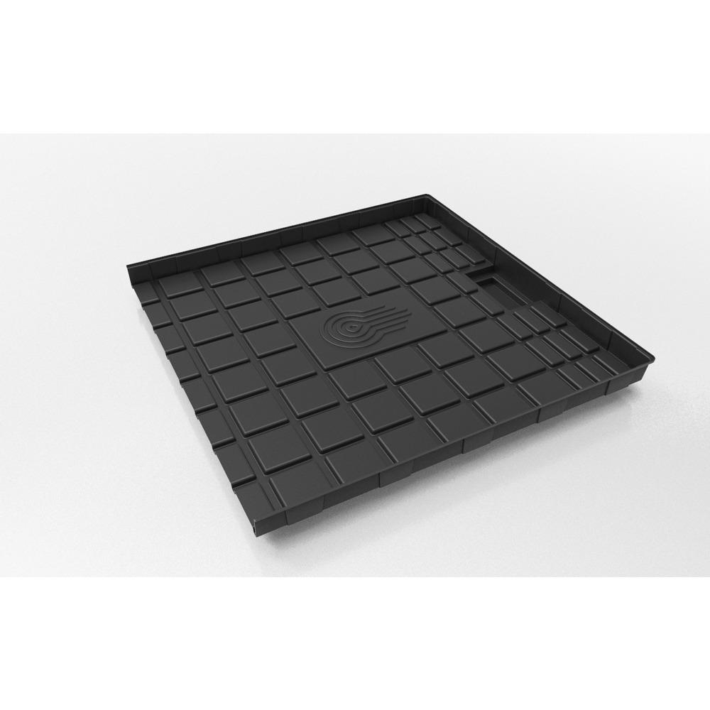 ILMRBSTM120 - IDROLABHYDROPONICS - VASSOIO DRENANTE MODULARE IN ABS NERO CHIUSURA MASCHIO 120X120X10H CM
