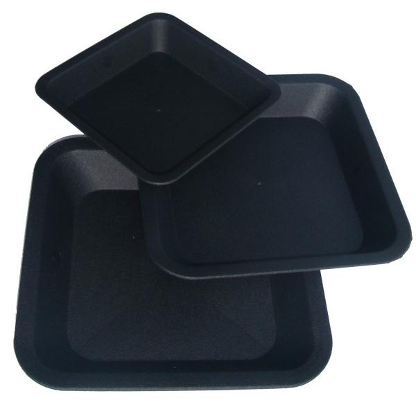 SV13N - SOTTOVASO QUADRATO 14X14X3 NERO