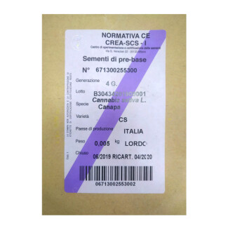 CS250G - SEMI DI CANAPA VARIETA' CS CE | 0,250 Kg