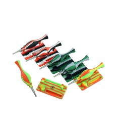 MAEX0144 - QNUBU - NECTAR COLLECTOR "COLORADO" IN SILICONE CON PUNTA IN TITANIO | 14 CM