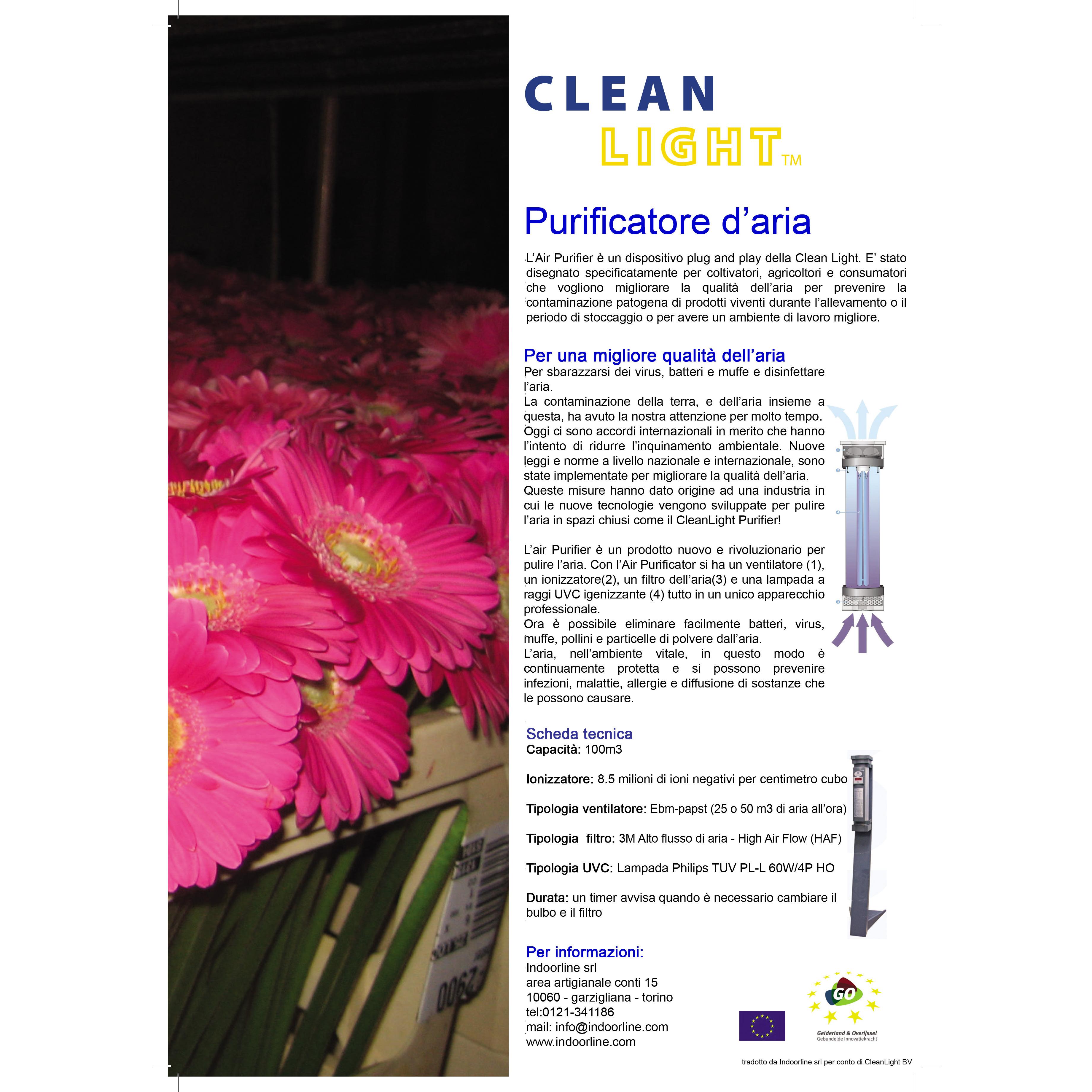 P100100 - LAMPADA UVC  DI RICAMBIO PER CLEANLIGHT AIR PURIFIER 60W