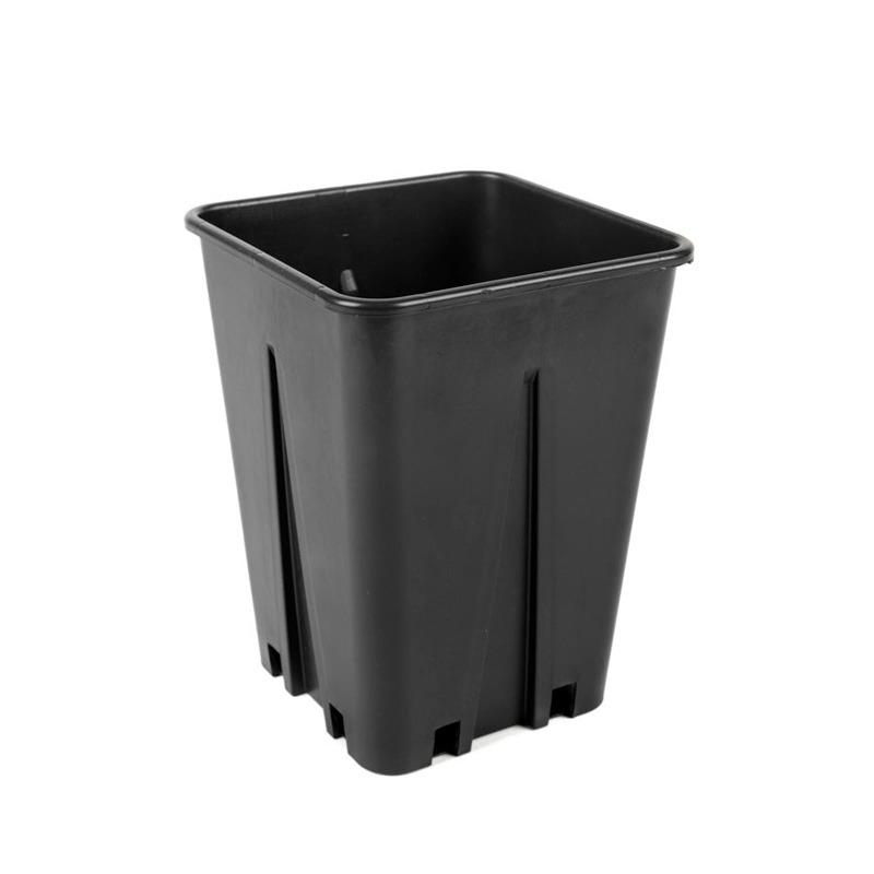 VQ0718NL - VASO QUADRO ANTISPIRALIZZAZIONE | 7x7x18h cm - 0,8L
