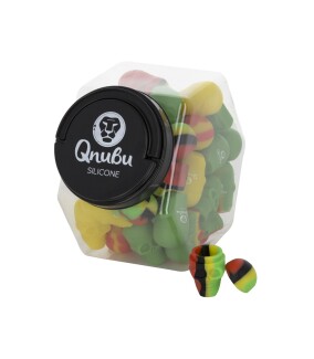 MAEX0162 - QNUBU - CONTENITORI IN SILICONE CON DISPLAY | SKULL 15ml 40pz