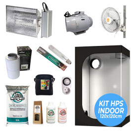 K0023 - KIT COLTIVAZIONE HPS INDOOR | 120x120x200h cm - SYLVANIA GROLUX | 600W DIMM.