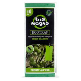 BMECOT03 - BIOMAGNO - ECOTRAP TRAPPOLA CROMOTROPICA VERDE PER MOSCA DELL'OLIVA | 10x22cm 10pz.